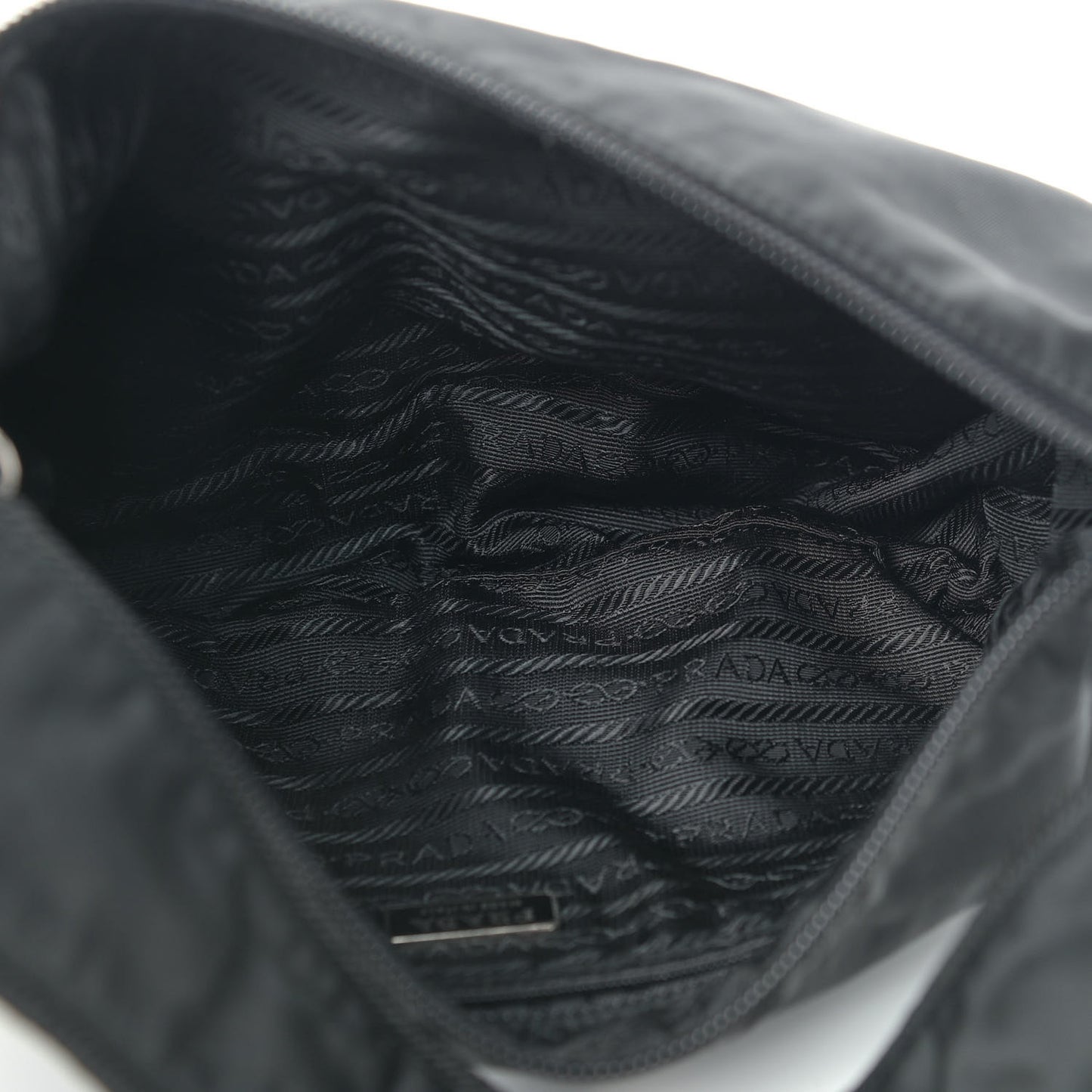 Tessuto Nylon Beaded Bag Black