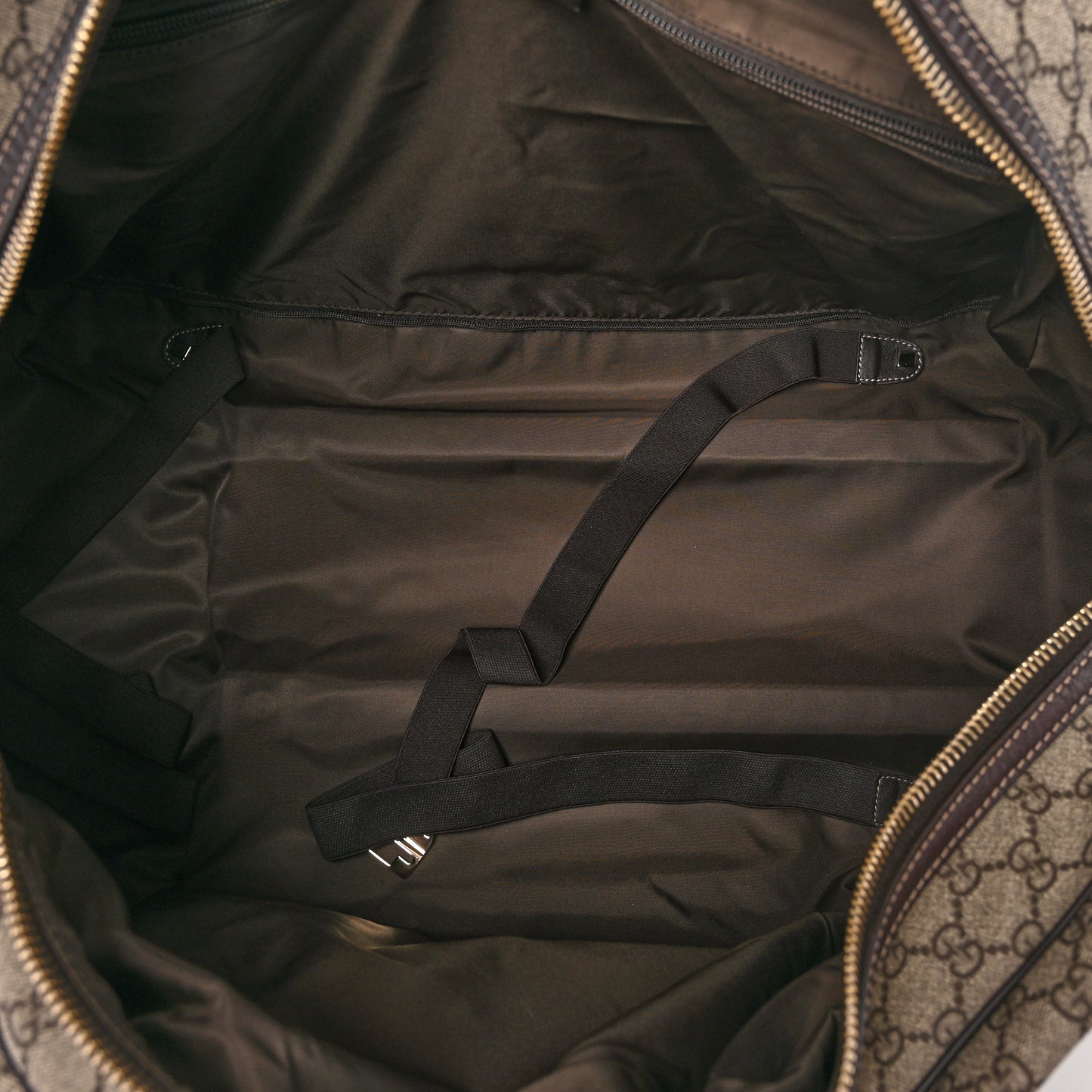 GG Plus Monogram Large Carry On Duffle Trolley Brown