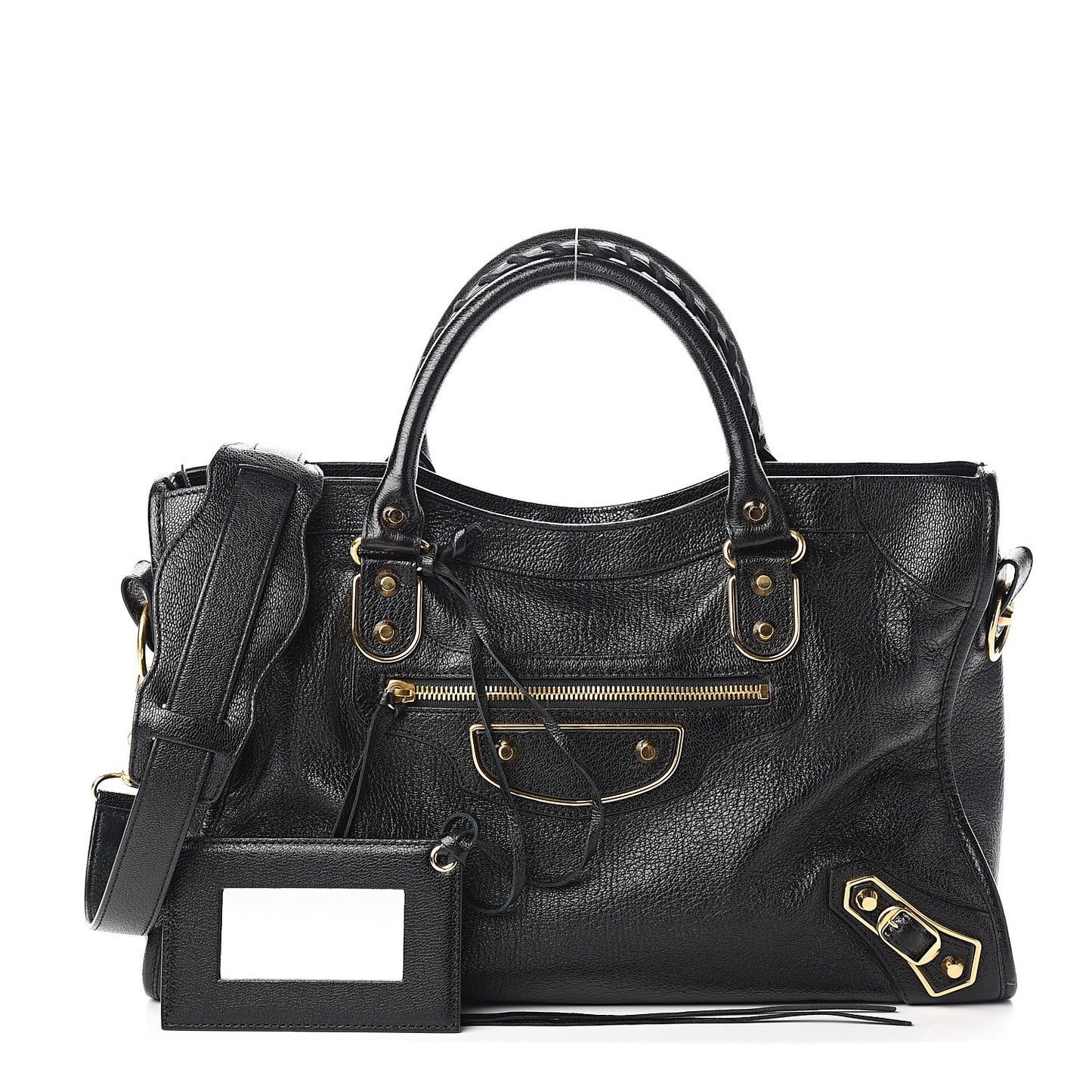 Chevre Gold Metallic Edge Hardware City Black