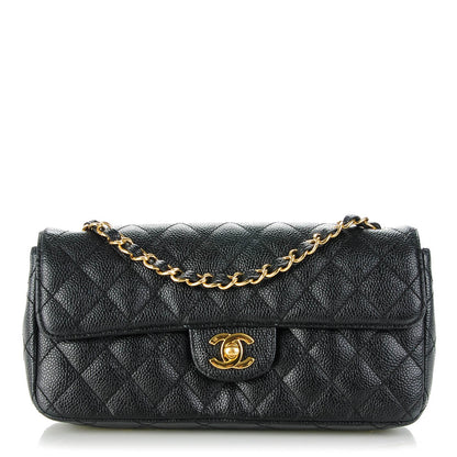 Chanel Caviar Quilted East West Flap Black 2 of 16