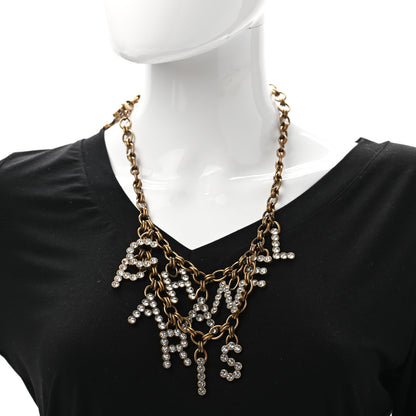 Chanel Crystal City of Lights Letter Chain Necklace Gold 2 of 7