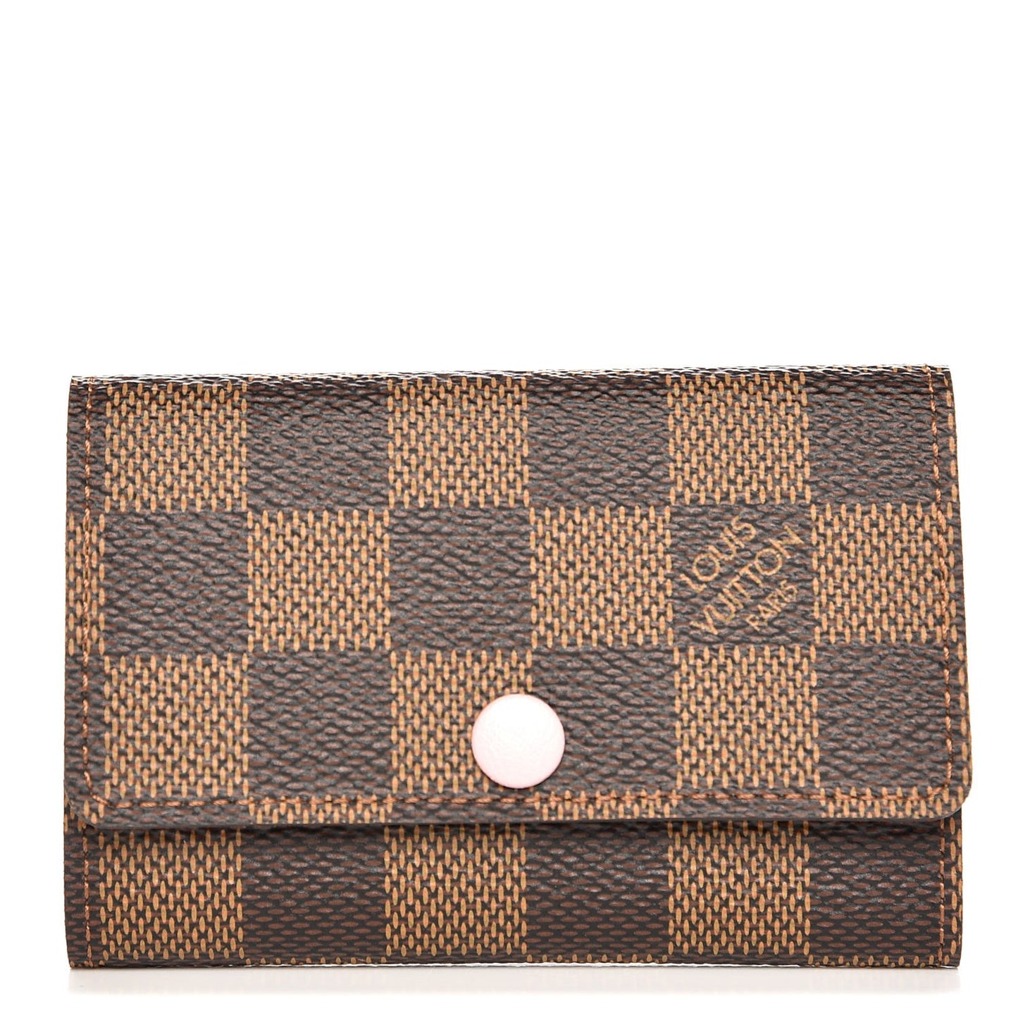 Damier Ebene Multicles 6 Key Holder Rose Ballerine