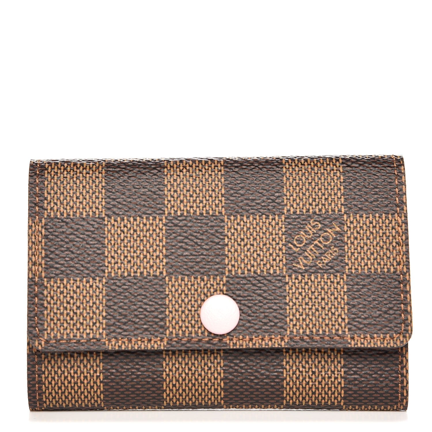 Louis Vuitton Damier Ebene Multicles 6 Key Holder Rose Ballerine 1 of 8