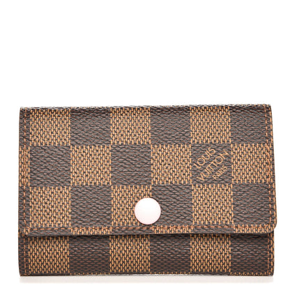 Louis Vuitton Damier Ebene Multicles 6 Key Holder Rose Ballerine 1 of 8