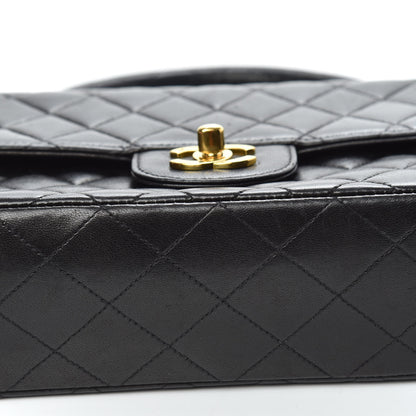 Chanel Lambskin Quilted Medium Rectangular Kelly Flap Bag Black 9 of 15