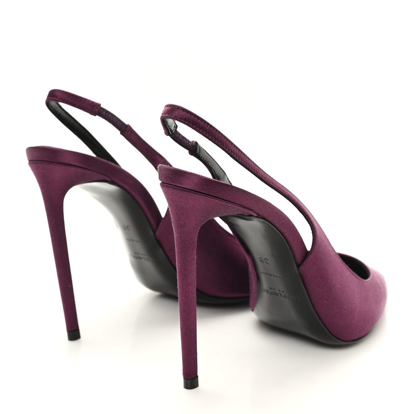 Crepe Satin Zoe 105 Slingback Pump 38 Gem Purple