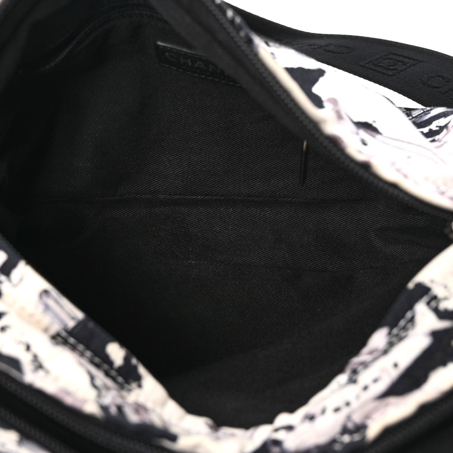 Canvas Coco Airline Messenger Bag Black White