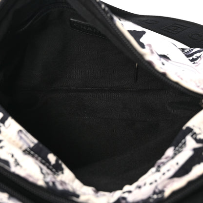 Chanel Canvas Coco Airline Messenger Bag Black White 6 of 10