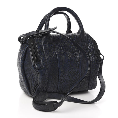 Alexander Wang Pebbled Lambskin Rockie Navy Matte Black Hardware 2 of 8
