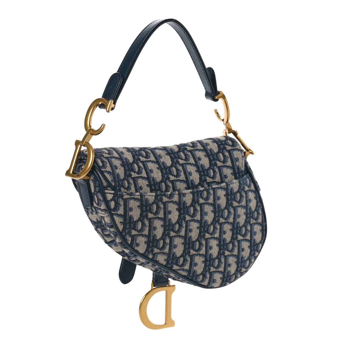 Oblique Mini Saddle Bag Blue