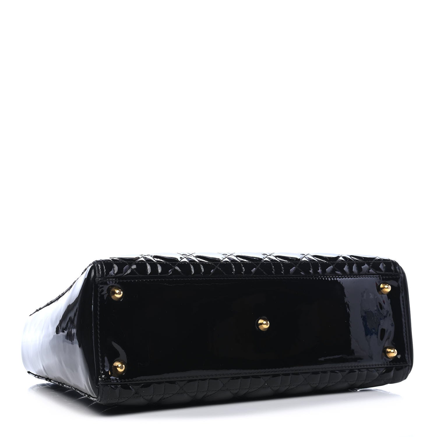 Christian Dior Patent Cannage Large Lady Dior Black 4 of 9