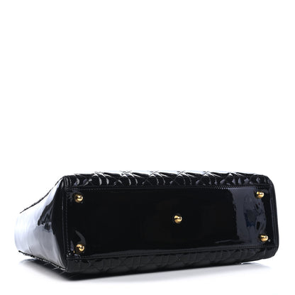 Christian Dior Patent Cannage Large Lady Dior Black 4 of 9