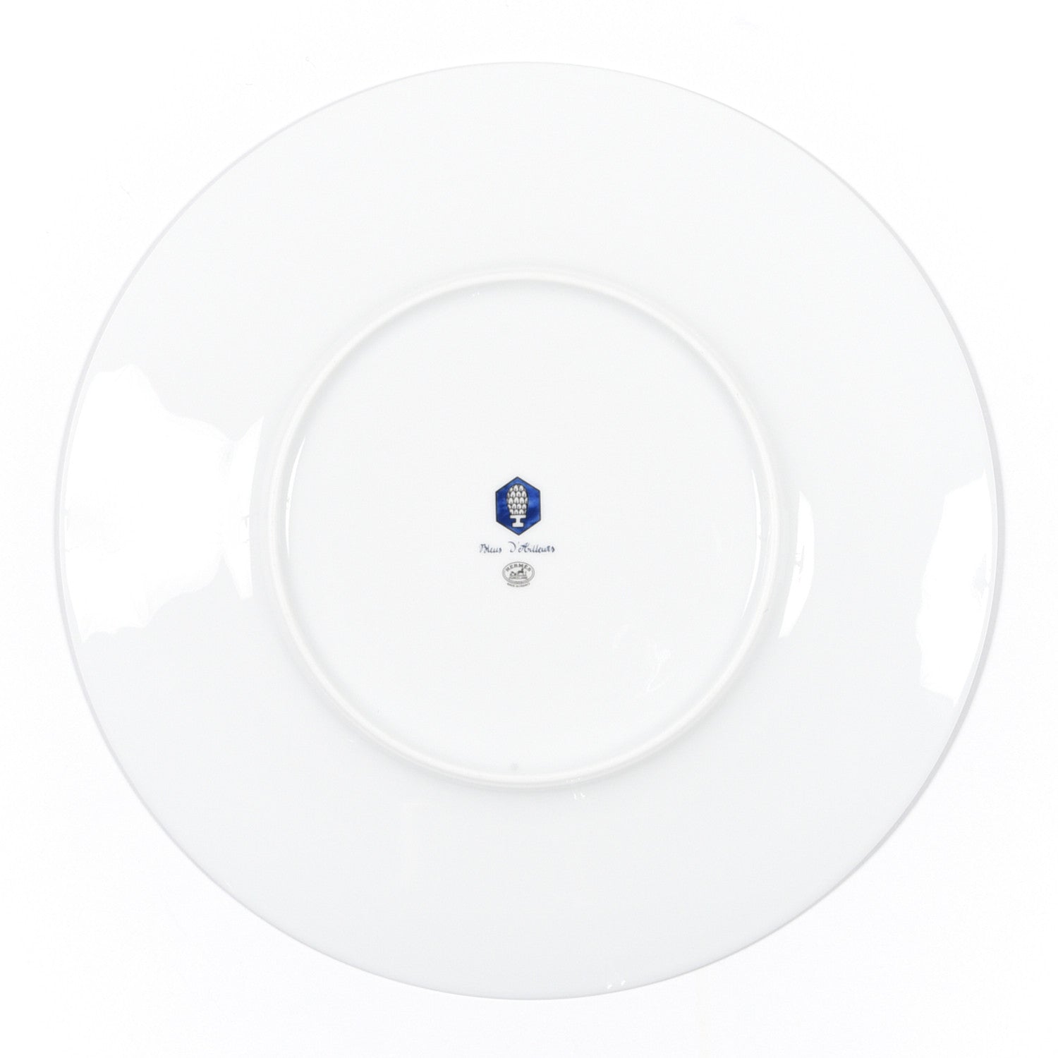 Hermes Porcelain Bleus D'Ailleurs Presentation Plate Set of 2 5 of 5