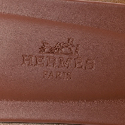 Hermes Box Calfskin Oran Sandals 36.5 Gold 9 of 13