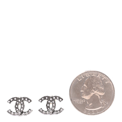 Chanel Ruthenium Crystal CC Earrings 2 of 4