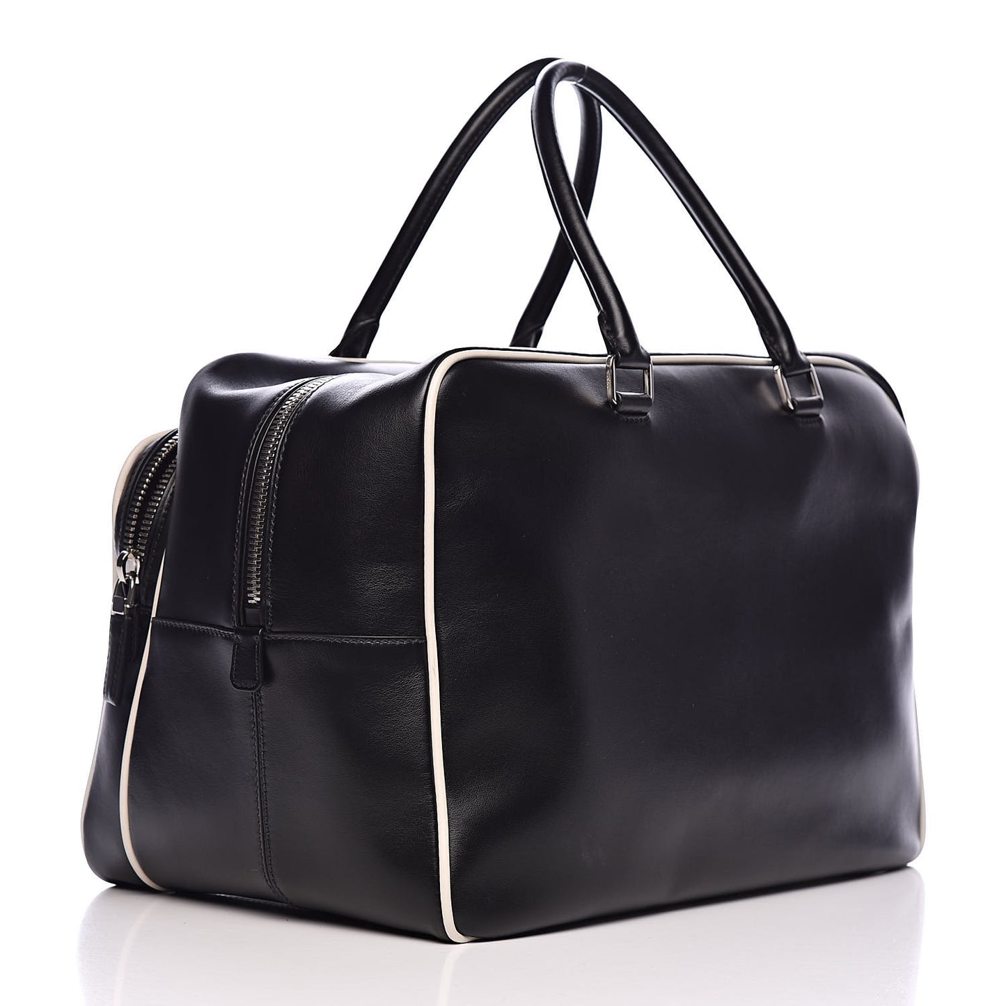 X JAMES JEAN Vitello Comic Print Duffle Black Talco