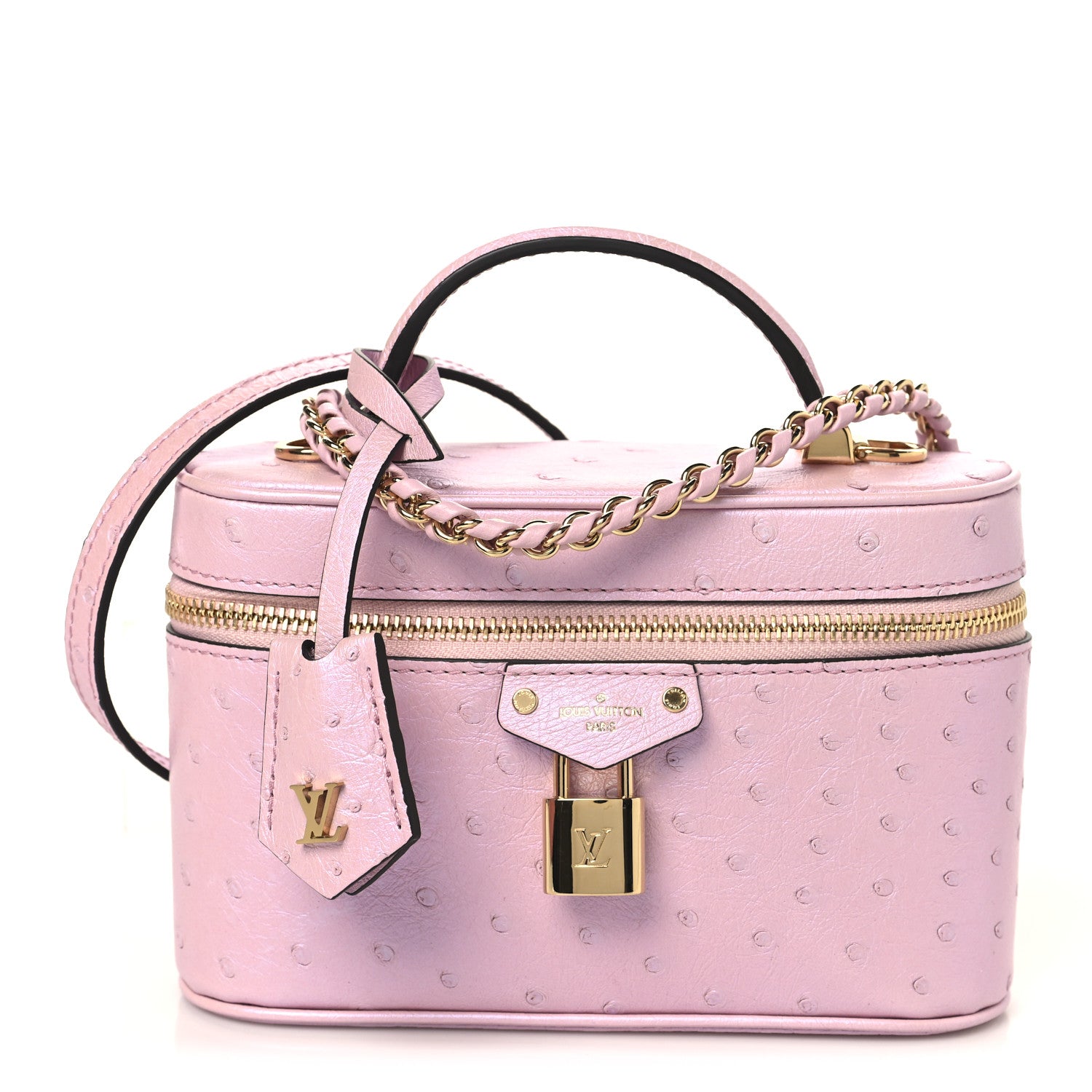 Louis Vuitton Ostrich Vanity Chain Pouch Pink 1 of 10