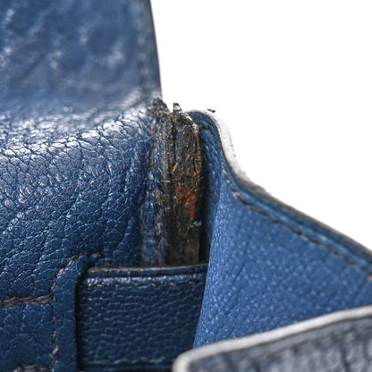 Hermes Chevre de Coromandel Kelly Retourne 32 Bleu Thalassa 13 of 14