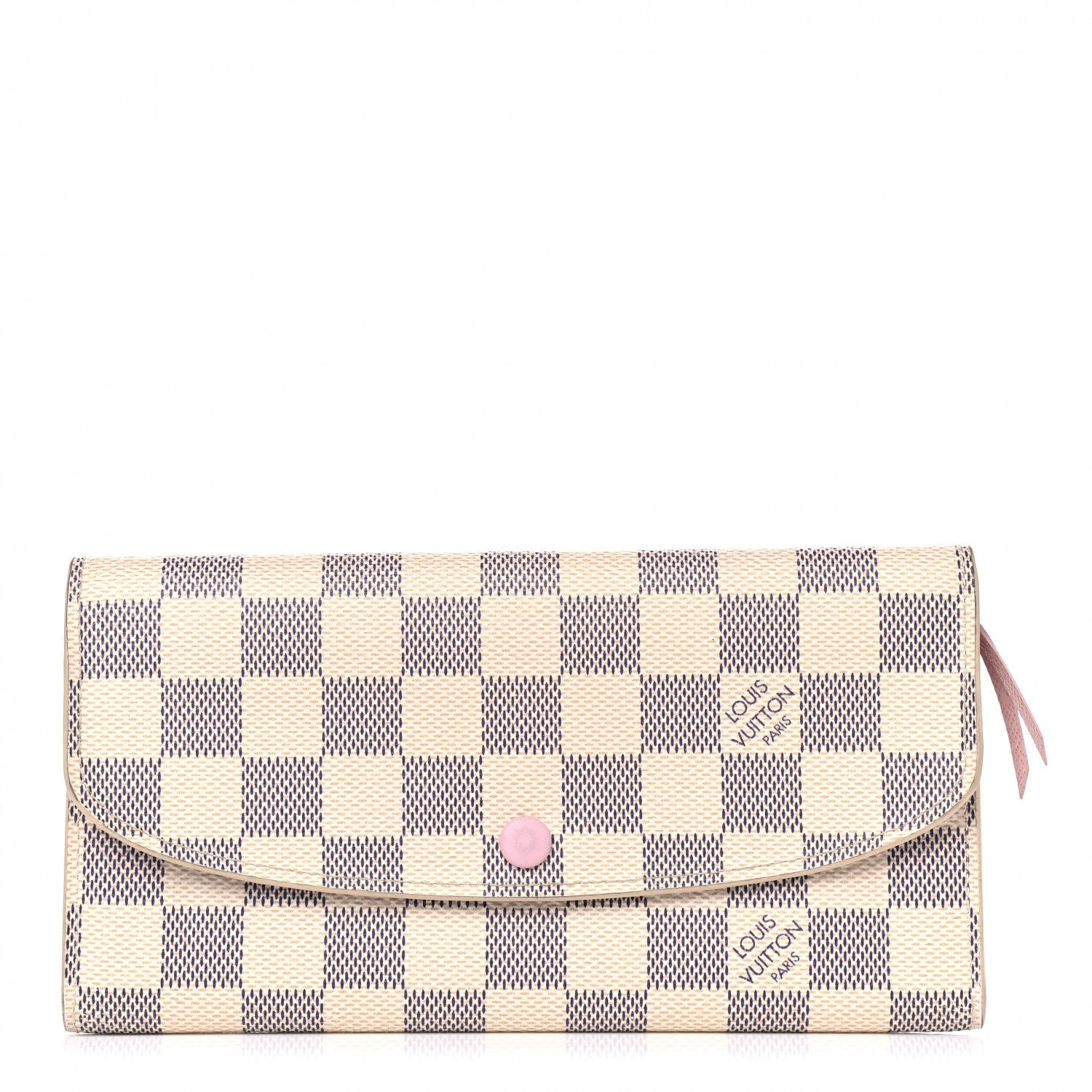 Louis Vuitton Damier Azur Emilie Wallet Rose Ballerine 1 of 8