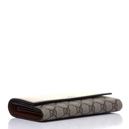 Gucci Calfskin GG Supreme Monogram Continental Wallet Brown 4 of 12