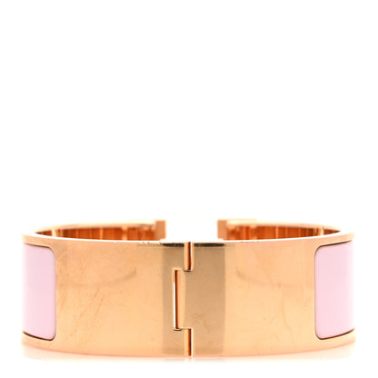 Hermes Enamel Wide Clic Clac H Bracelet GM Rose Dragee 3 of 6