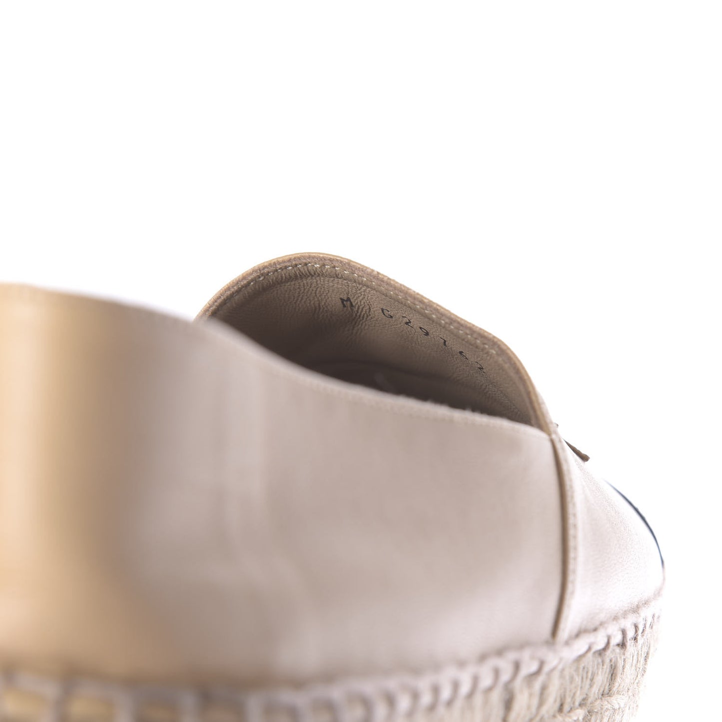 Lambskin CC Espadrilles 36 Beige Black