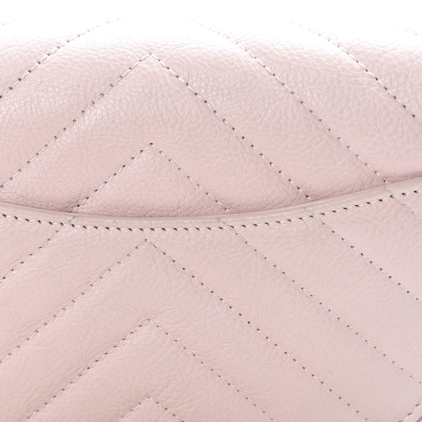 Calfskin Chevron Quilted Wallet On Chain WOC Pink