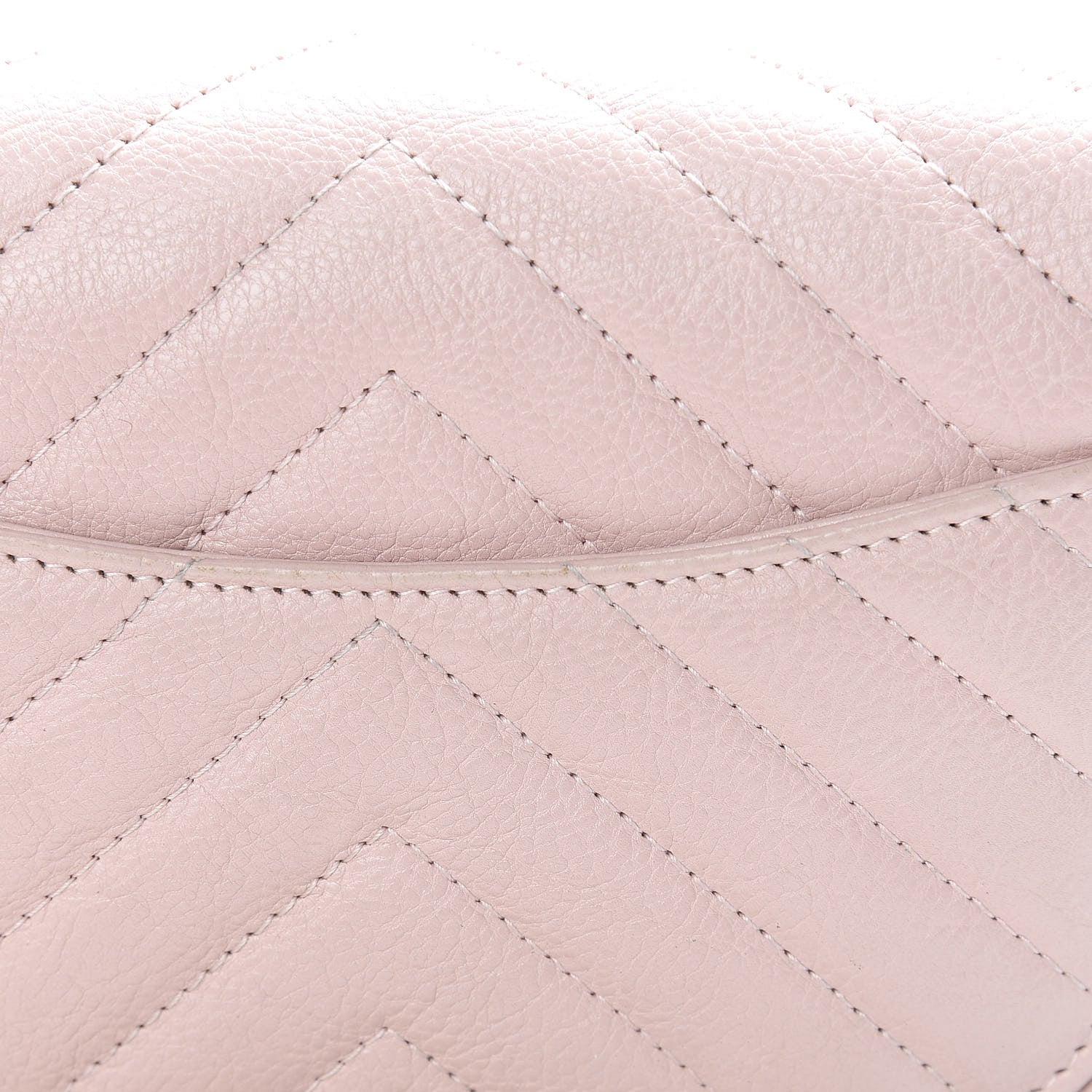 Chanel Calfskin Chevron Quilted Wallet On Chain WOC Pink 12 of 16