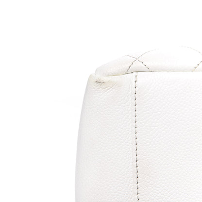 Chanel Caviar Quilted Grand Shopping Tote GST White 12 of 22