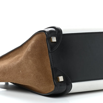 Celine Smooth Calfskin Suede Micro Tri-Color Luggage White 8 of 9