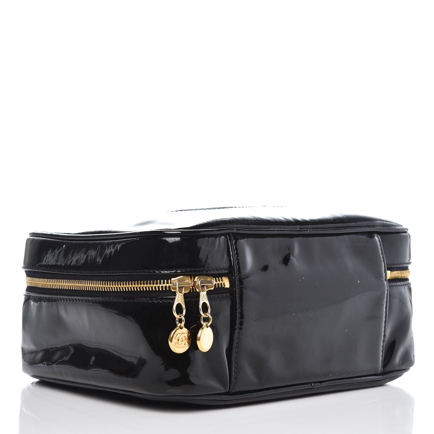 Chanel Patent CC Vanity Cosmetic Case Black 4 of 9