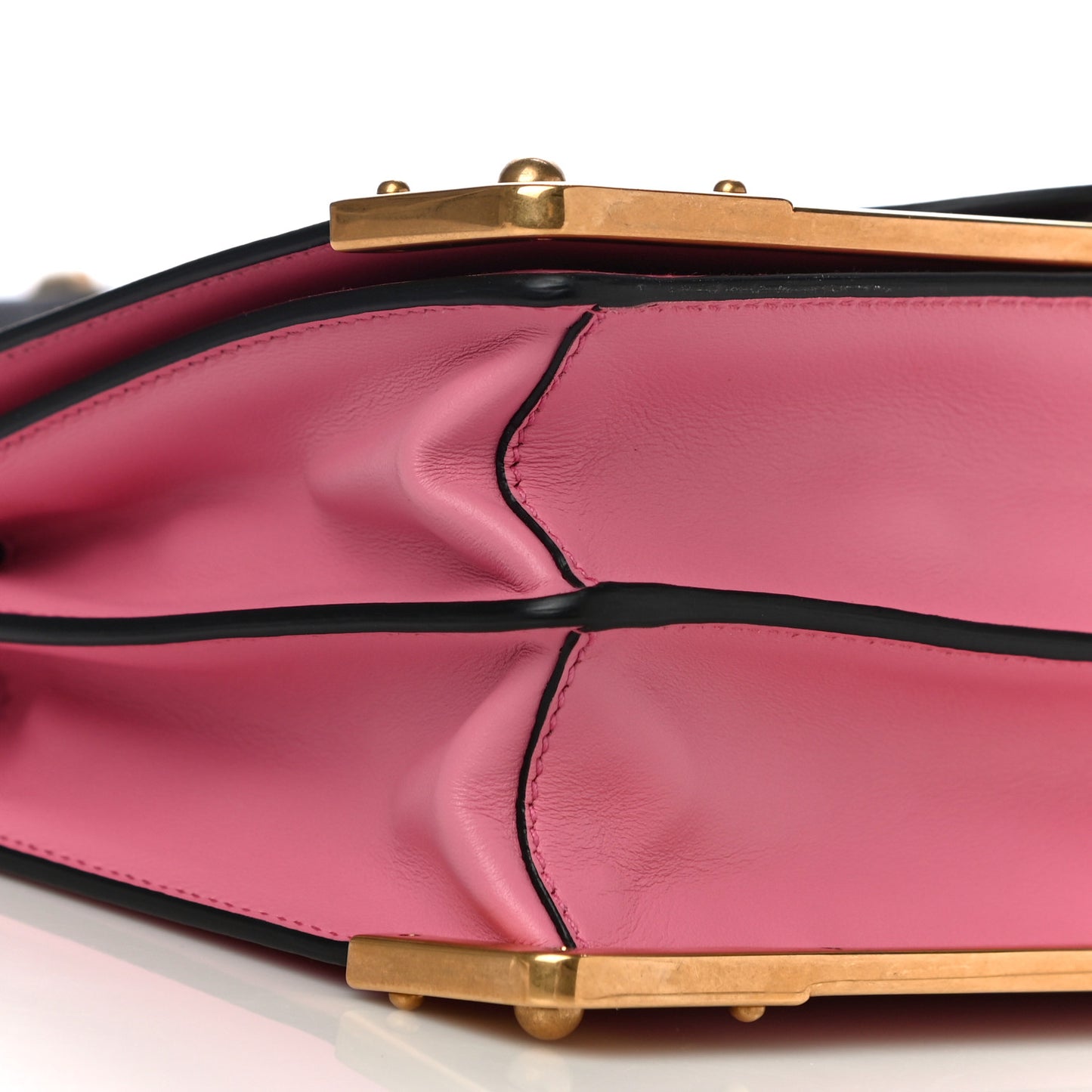 City Calf Saffiano Cahier Bag Fuxia Black