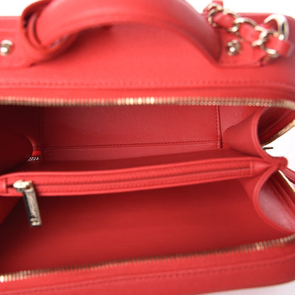 Chanel Caviar Quilted Medium CC Filigree Vanity Case Red 5 of 10