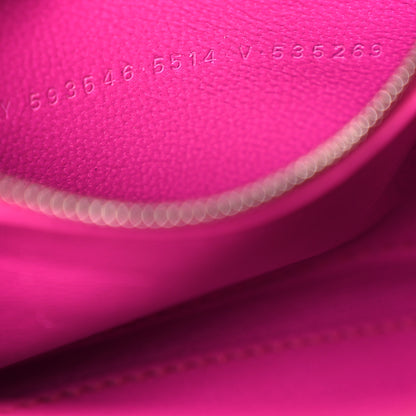 Balenciaga Shiny Calfskin Crocodile Embossed Small Hourglass Top Handle Bag Fuchsia 8 of 12