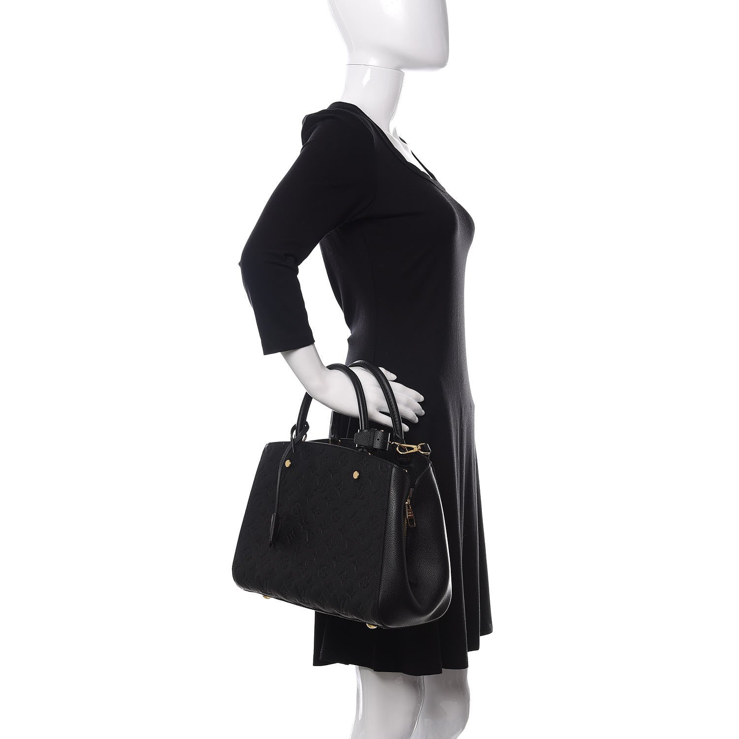 Louis Vuitton Empreinte Montaigne MM Black 3 of 12