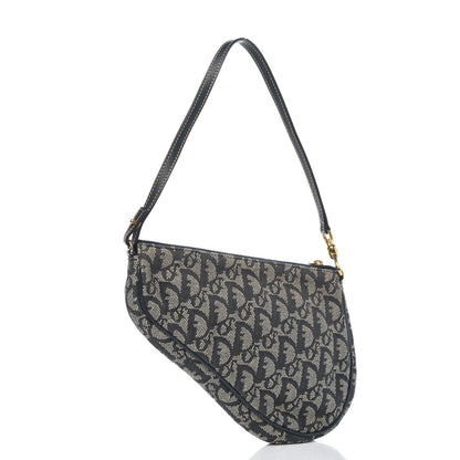Christian Dior Monogram Mini Saddle Pochette Navy 3 of 7