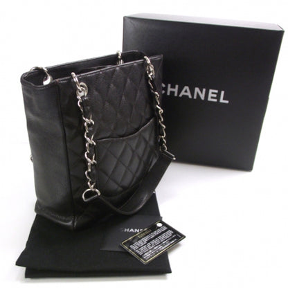 Chanel Caviar Petit Shopping Tote PST Dark Brown 3 of 12