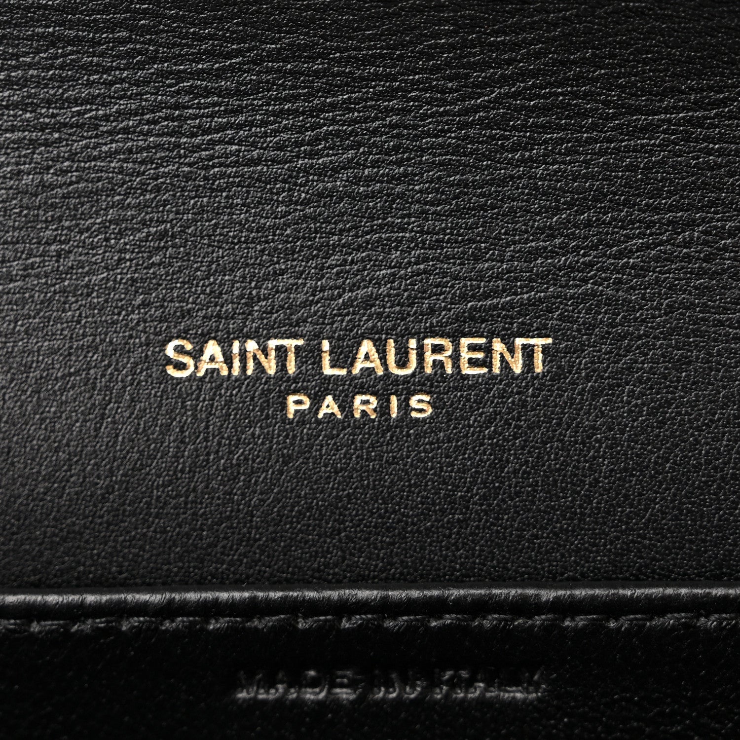 Saint Laurent Calfskin Python Embossed Monogram Uptown Chain Wallet Black 7 of 12