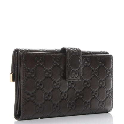Gucci Guccissima Signature Dice Continental Wallet Chocolate 3 of 8