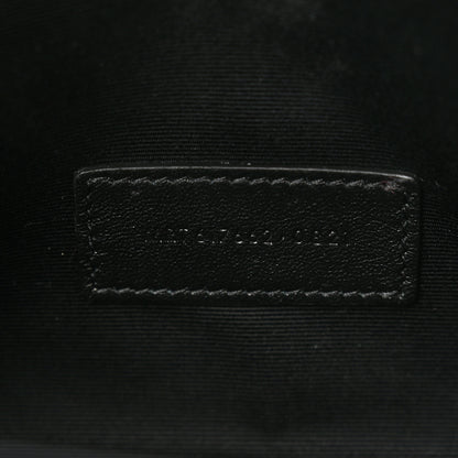 Saint Laurent Grain De Poudre Matelasse Chevron Monogram Envelope Clutch Black 7 of 9
