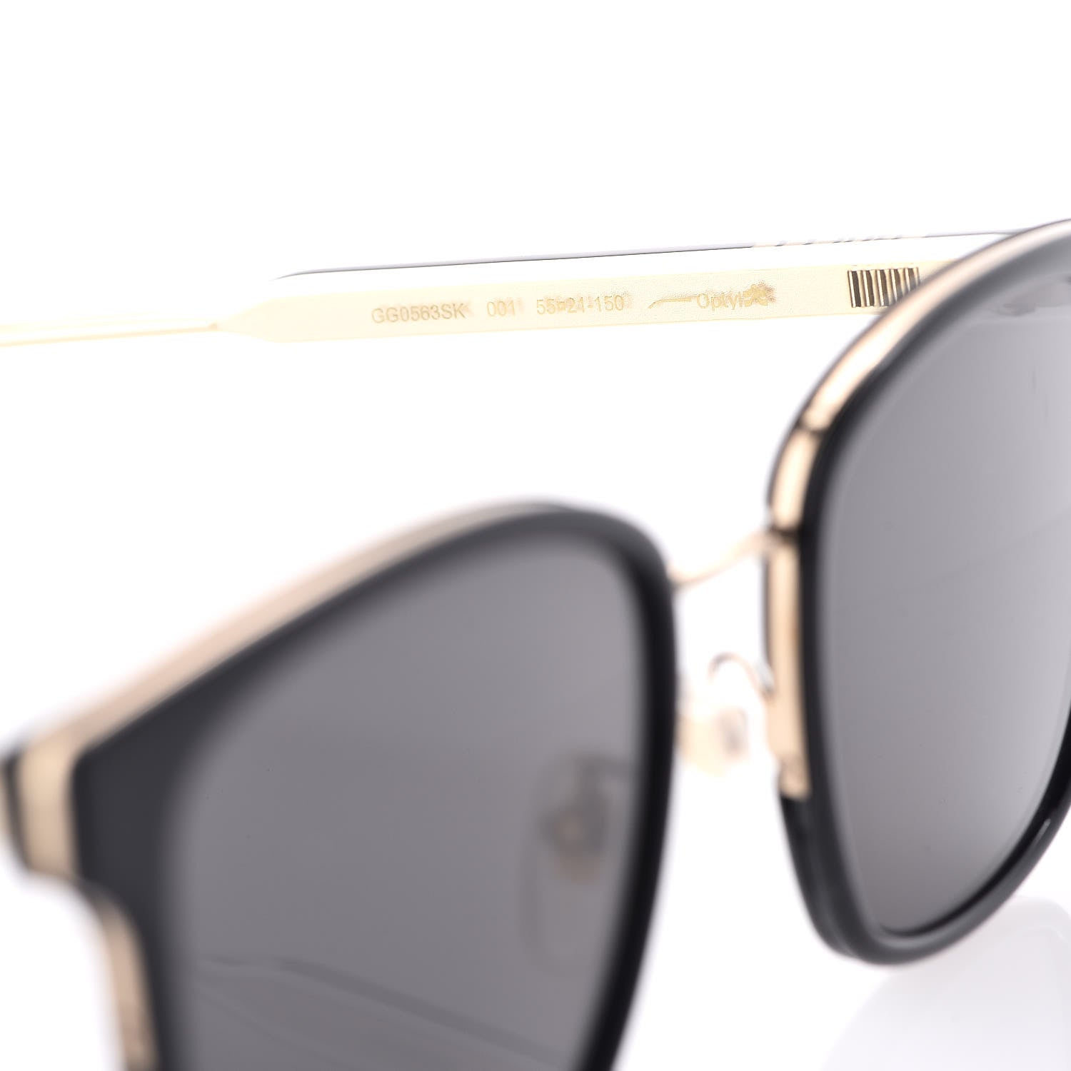 Gucci Acetate Specialized Fit Square Sunglasses GG0563SK Black 5 of 7