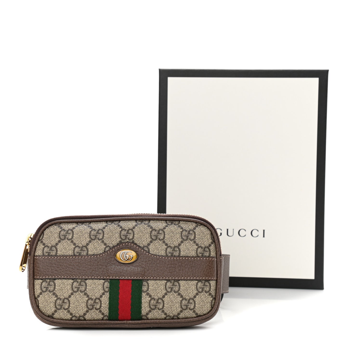 GG Supreme Monogram Ophidia Belted iPhone Case 75 30 Dark Brown
