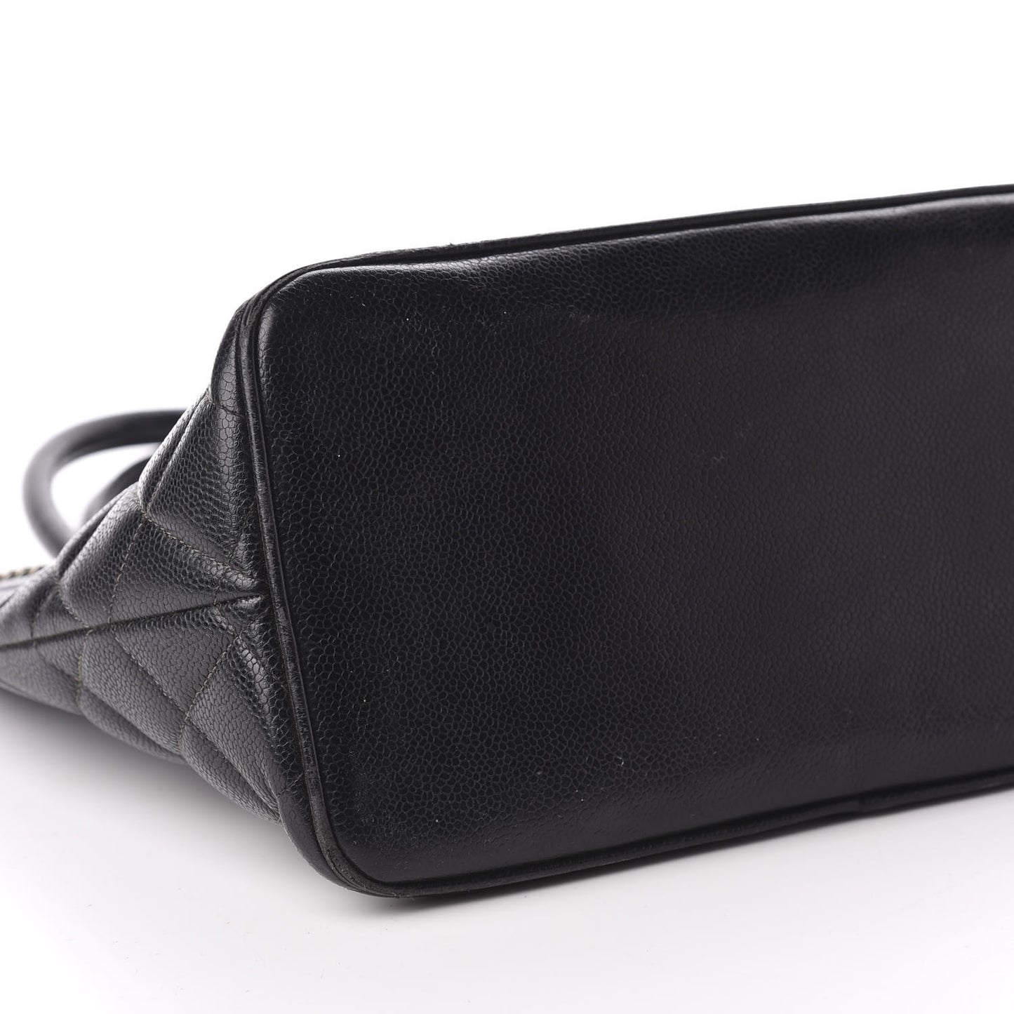 Caviar Quilted Medallion Tote Black