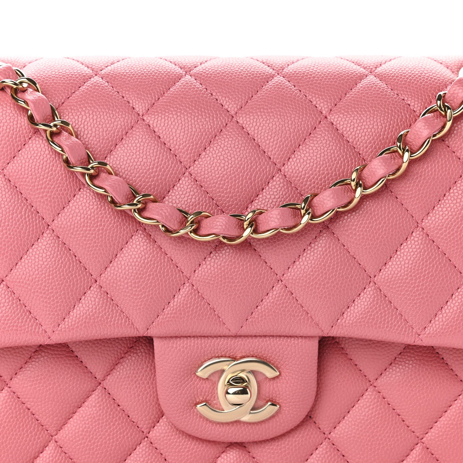 Chanel Caviar Quilted Medium Double Flap Dark Pink 14 of 21