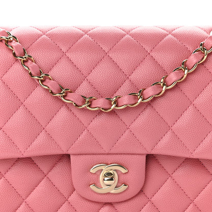 Chanel Caviar Quilted Medium Double Flap Dark Pink 14 of 21
