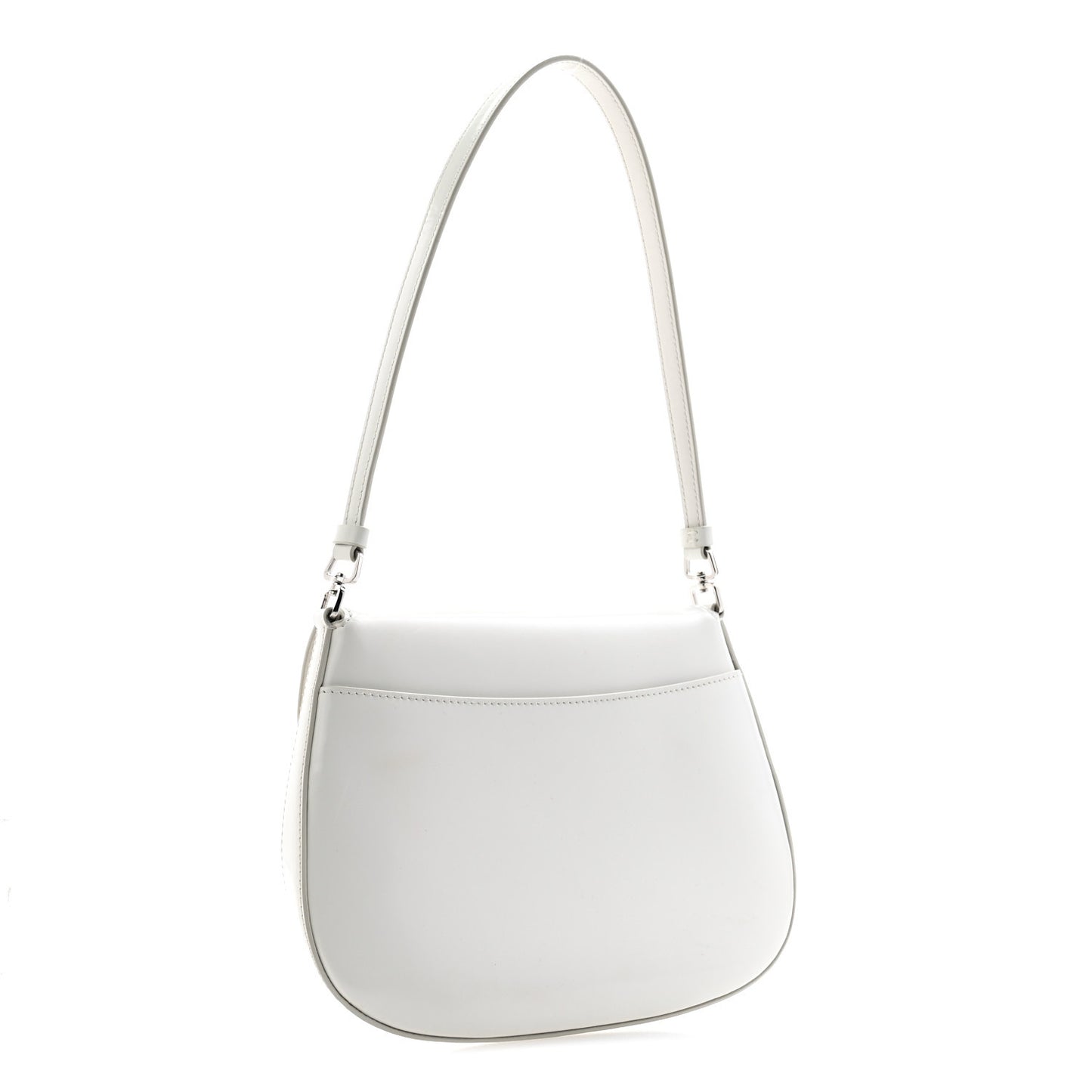Spazzolato Cleo Flap Shoulder Bag White