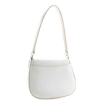 Prada Spazzolato Cleo Flap Shoulder Bag White 11 of 12