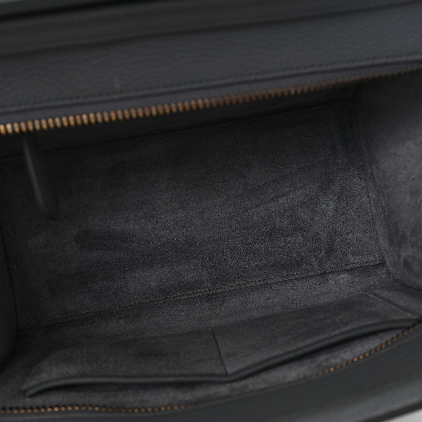 Baby Drummed Calfskin Micro Luggage Kohl