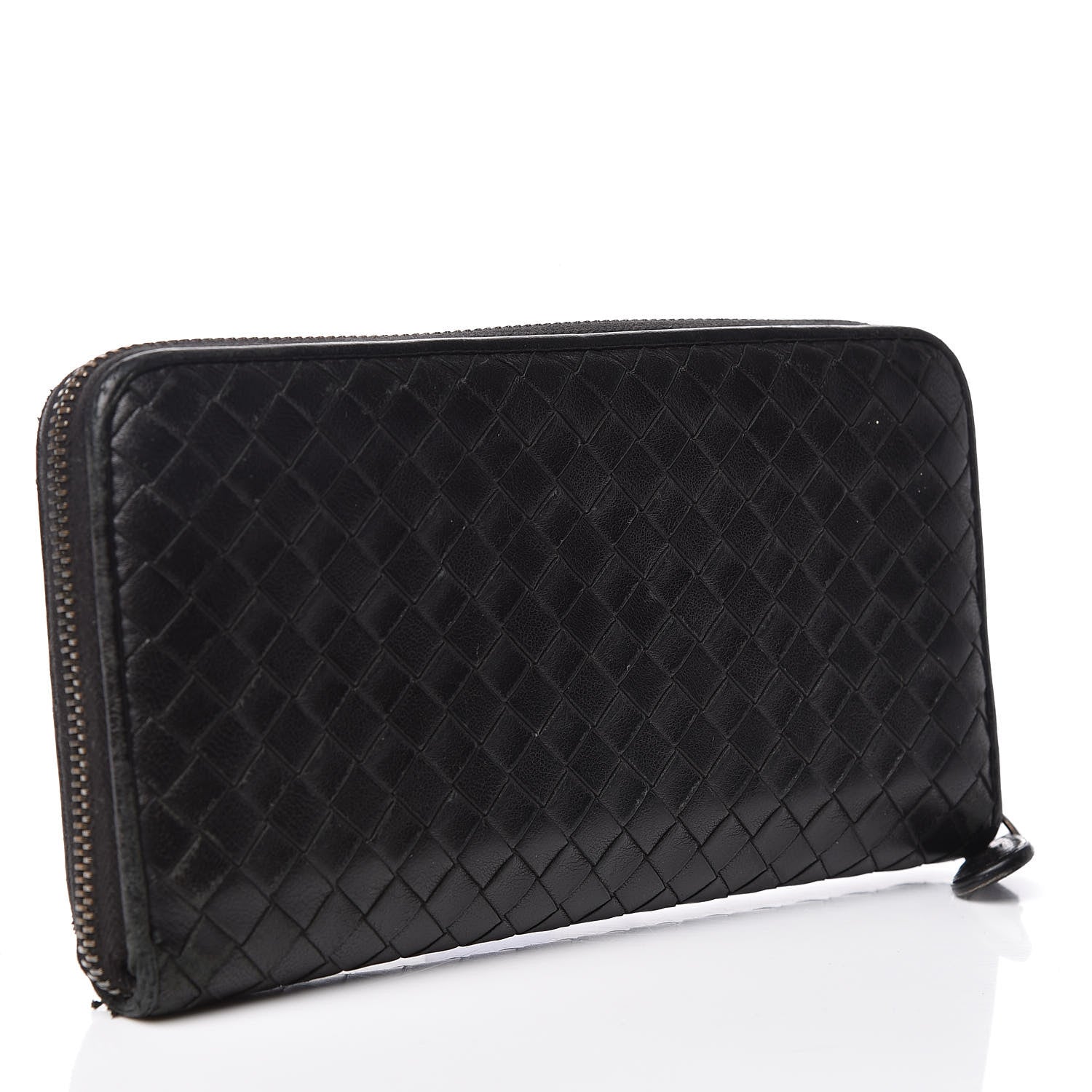 Bottega Veneta Nappa Intrecciato Zip Around Wallet Black 3 of 12