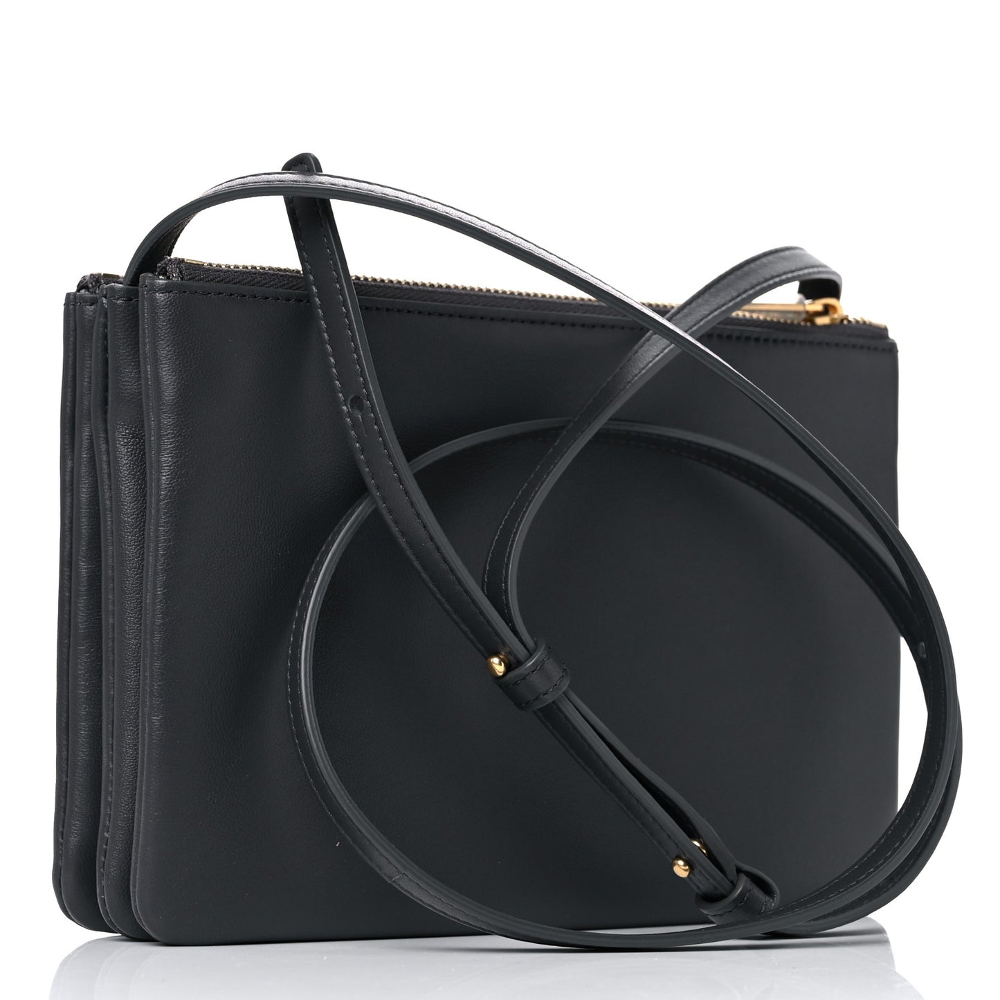 Lambskin Small Trio Crossbody Bag Grey
